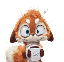  2023 anthro beverage big_eyes big_nug big_pupils caffeinated canid canine chibi coffee coffee_mug container cup digital_media_(artwork) digital_painting_(artwork) english_text eye_twitch fluffy fox front_view fur holding_beverage holding_container holding_cup holding_mug holding_object looking_at_viewer male male_anthro mammal mug nude painterly pupils reaction_image red_fox silverfox5213 simple_background smile solo standing text text_on_coffee_mug the_truth tired true_fox tuft url whiskers white_background wide_eyed 