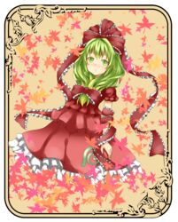  bad_id bad_pixiv_id female front_ponytail highres kagiyama_hina leaf maple_leaf muttan_(ashiru-f) solo touhou 