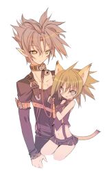  animal_ears blade_(artist) blade_(galaxist) blade_(lovewn) brother_and_sister cat_ears cat_tail cham_cham cham_cham collar leash samurai_spirits siblings tail tam_tam tamtam_(samurai_spirits) yellow_eyes 