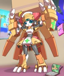  dainama hands_up mecha medarot medarot medarots nollety nurse robot_girl 