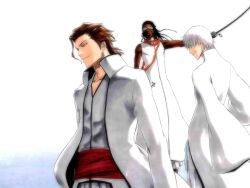  aizen_sousuke bleach ichimaru_gin tagme tousen_kaname 