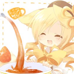  animal_ears animated animated bad_id bad_pixiv_id cat_ears cat_tail charlotte_(madoka_magica) female food fruit heart heart-shaped_pupils kemonomimi_mode lowres mahou_shoujo_madoka_magica mahou_shoujo_madoka_magica_(anime) mami_mogu_mogu musical_note nochita_shin spoken_heart strawberry symbol-shaped_pupils tail tea tomoe_mami tomoe_mami_(magical_girl) 