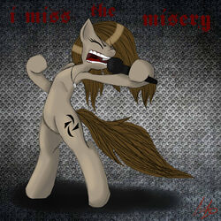  1:1 band_logo biped earth_pony electronics equid equine female halestorm hasbro horse i_miss_the_misery jewelry logo lyrics lzzy_hale mammal microphone missredmoon1 music my_little_pony necklace open_mouth ponification pony rock_(genre) singer singing solo song teeth title title_card 