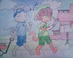  5:4 anthro bittersweet_candy_bowl clothed clothing duo elosogamer female girl_scout justin_(bcb) lolicon male molly_(bcb) musical_note reading singing tail tail_motion tailwag uniform whistling young young_anthro 