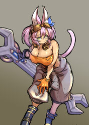  absurd_res animal_humanoid big_breasts breasts canid canine cat_humanoid clothed clothing domestic_cat eyewear felid felid_humanoid feline feline_humanoid felis female footwear fox gloves goggles hair handwear hi_res huge_breasts humanoid konami long_tail mammal mammal_humanoid nipple_outline pink_hair pinup pose shoes short_hair solo tail takayukihiyori tools tri-brigade tri-brigade_kitt yu-gi-oh! 