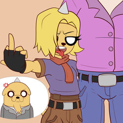  1:1 adventure_time anthro bear beard belt blonde_beard blonde_facial_hair blonde_hair bottomwear bronwyn canid canine canis cartoon_network clothing cross-popping_vein daughter_(lore) denim denim_bottomwear denim_clothing domestic_dog duo facial_hair father_(lore) father_and_child_(lore) father_and_daughter_(lore) female fingerless_gloves finn_the_human gesture gloves hair hand_gesture handwear human humanoid hybrid jeans kamikiller kim_kil_whan male mammal middle_finger nephew_(lore) niece_(lore) open_mouth pants parent_(lore) parent_and_child_(lore) parent_and_daughter_(lore) pockets rainicorn teeth tongue tongue_out uncle_(lore) uncle_and_nephew_(lore) uncle_and_niece_(lore) 