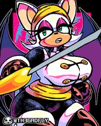  2022 anthro artist_logo artist_name bat batten_rouge breasts cutlass digital_media_(artwork) female hi_res holding_object holding_weapon logo mammal melee_weapon netflix pirate pixel_(artwork) portrait rouge_the_bat sega solo sonic_prime sonic_the_hedgehog_(series) sword th3gadfly three-quarter_portrait weapon 