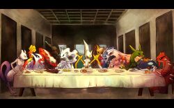  ho-oh last_supper lugia mewtwo pokemon 