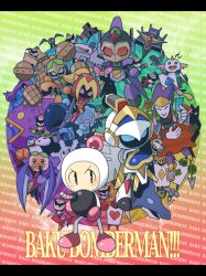  6+boys bat bird blue_eyes bomberman bomberman_64 butterfly card dragon dual_persona egg female fish golem green_eyes gun jester multiple_boys penguin red_eyes robot snowflake snowflakes spider weapon 