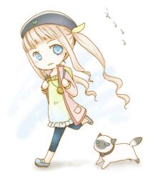  :3 animal bad_id bad_pixiv_id blonde_hair blue_eyes elle_mel_martha feline female hat kirie leggings long_hair rollo_(tales) solo tales_of_(series) tales_of_xillia tales_of_xillia_2 twintails 