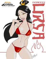  00s 2000s aeolus06 avatar_the_last_airbender female female_only fire_nation hair human large_breasts nickelodeon solo straight_hair swimsuit tagme text ursa_(avatar) 