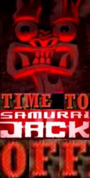  2017 aku o_o reaction_image samurai_jack sculpture statue teeth unknown_artist 