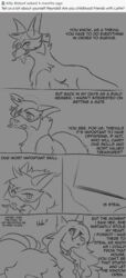  absurd_res buns_and_foxes collar comic_panel english_text female feral fluffy_chest generation_1_pokemon generation_8_pokemon hair hi_res latte_(macchiato_fox) long_ears long_hair long_tail lore male ninetales nintendo pokemon pokemon_(species) tail text thievul 