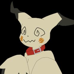  1:1 2d_animation alpha_channel ambiguous_gender animated anthro blinking blush bust_portrait female_(lore) generation_7_pokemon low_res mimikyu nintendo open_mouth pokemon pokemon_(species) portrait sealer4258 short_playtime simple_background solo spiral_eyes transparent_background 