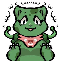  1:1 2019 anthro bandana bandanna_only breasts bulbasaur claws digital_media_(artwork) elemental_creature emanata featureless_breasts female flora_fauna generation_1_pokemon hi_res kerchief kerchief_only kitty_(manitka) manitka mostly_nude neckerchief nintendo open_mouth plant pokemon pokemon_(species) pokemon_mystery_dungeon red_eyes solo spike_chunsoft teeth tongue 