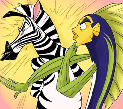  absurd_res alternate_version_at_source angry anthro attack closed_eyes colored dreamworks duo equid equine eyebrows face_slap fin fish frown hi_res humor imptasticles lips madagascar_(series) male mammal marine marty_the_zebra meme miguel_arts multicolored_body oscar_(shark_tale) shark_tale simple_background slap standing stripes teeth thick_eyebrows thick_lips voice_actor_joke will_smith_slapping_chris_rock yellow_background zebra 