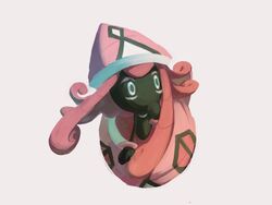  full_body grey_eyes hand_up highres looking_to_the_side no_humans pn_(ltpn_257) pokemon pokemon_(creature) simple_background solo tapu_lele white_background 