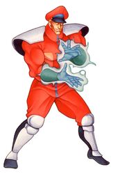  1boy 90s illustration m.bison official_art oldschool simple_background solo street_fighter street_fighter_ii vega white_background yasuda_akira 