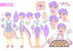  :3 anthro apron baking baking_tray big_tail closed_eyes clothed clothing colored_nails cookie digital_media_(artwork) dinosaur dromaeosaurid english_text extinct eyewear feathered_arms feathered_tail feathers food glasses goodbye_volcano_high hair heart_symbol ko_op looking_at_viewer lucie_viatge male microraptor model_sheet multicolored_body nails official_art one_eye_closed overalls prehistoric_species pupils purple_eyes purple_hair rear_view reptile sage_(gvh) scalie sharp_teeth side_view simple_background skinny skinny_male slim slit_pupils solo sparkles tail teeth text theropod tongue tongue_out trans_(lore) trans_man_(lore) two_tone_body velociraptor white_background wink winking_at_viewer 