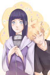  1boy black_hair blonde_hair blush commentary_request female hyuuga_hinata long_hair melrw22 naruto_(series) naruto_shippuuden photoshop_(medium) sleeping uzumaki_naruto 