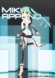  artist_name barefoot bridal_gauntlets character_name commentary_request female hatsune_miku hatsune_miku_(append) kuro-kun_(nablack) photoshop_(medium) solo vocaloid vocaloid_append 