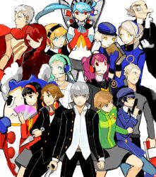  6+boys 6+girls aegis_(persona) amagi_yukiko androgynous android bad_drawr_id bad_id bandaid cabbie_hat cardigan chair clenched_hand crossdressing elizabeth_(persona) everyone folding_chair gun hanamura_yousuke hand_fan hat headset igor_(persona) jacket jacket_on_shoulders katana kirijou_mitsuru knife kujikawa_rise kuma_(persona_4) labrys_(persona) long_hair looking_at_viewer margaret_(persona) multiple_boys multiple_girls narukami_yuu no_legwear oekaki persona persona_3 persona_4 persona_4:_the_ultimate_in_mayonaka_arena piriri reverse_trap sanada_akihiko satonaka_chie scar school_uniform shirogane_naoto short_hair standing sword tatsumi_kanji track_jacket weapon yamagishi_fuuka yasogami_school_uniform 