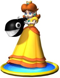  3d balloon female mario_(series) mario_party official_art orange_hair princess_daisy solo super_mario_bros. super_mario_land 