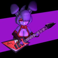  1:1 2023 3d_(artwork) anthro armwear bonfie_(cryptiacurves) bonnie_(fnaf) bow_tie buckteeth cally3d clothing digital_media_(artwork) elbow_gloves female fingers five_nights_at_freddy&#039;s fredina&#039;s_nightclub fur glistening_eyelids gloves guitar handwear lagomorph leporid lidded_eyes mammal mtf_crossgender musical_instrument plucked_string_instrument purple_body purple_fur rabbit rule_63 sandvich_eatr scottgames smile solo source_filmmaker_(artwork) string_instrument teeth 