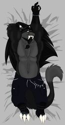  absurd_res anthro dakimakura_pose dakimakura_style felid feline hi_res hybrid male mammal naught_haazender sabertooth solo 