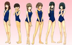  bleed_through futami_eriko hoshino_yuumi kimi_kiss mizusawa_mao sakino_asuka satonaka_narumi shijo_mitsuki swimsuits takayama_kisai wallpaper 