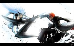  bleach grimmjow_jeagerjaques kubo_tite kurosaki_ichigo white 