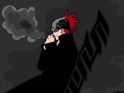  abarai_renji black bleach glasses kubo_tite smoking 