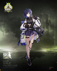  ankle_boots aqua_eyes bad_link bag bare_legs belt black_footwear black_shirt blue_hair blue_skirt boots brown_gloves character_name closed_mouth clothes_pull copyright_name ear_piercing female fingerless_gloves fishnet_socks fishnets floor garter_straps girls&#039;_frontline gloves gun hand_in_own_hair highres holding holding_bag holding_gun holding_weapon italian_flag jacket jacket_pull legs looking_at_viewer medium_hair official_art open_clothes open_jacket piercing promotional_art shirt single_sock skirt socks solo standing submachine_gun vp1915_(girls&#039;_frontline) vp_m1915 weapon white_jacket xxi 