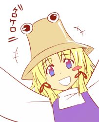  bad_id bad_pixiv_id blonde_hair blue_eyes female hat km_yama moriya_suwako pyonta touhou 