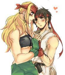  alex alex_(street_fighter) blush capcom couple heart rule_63 ryu ryuu_(street_fighter) street_fighter street_fighter_iii 