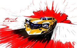  arsenixc car commentary_request motor_vehicle muscle_car no_humans oekaki race_vehicle racecar redline speed_lines trans_am_2000_wr vehicle_focus 