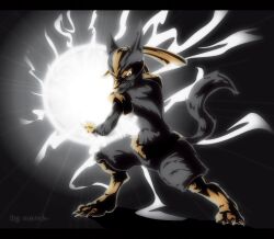  charging ear energy lucario no_humans pokemon tail 