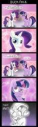  absurdres blackmorass highres my_little_pony my_little_pony:_friendship_is_magic no_humans o3o photoshop_(medium) puckered_lips rarity_(my_little_pony) twilight_sparkle_(mlp) 