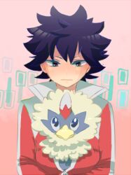  blue_hair boy hue_(pokemon) pokemon pokemon_(game) pokemon_bw2 rival_(pokemon_bw2) rufflet 