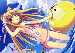  animal_ears long_hair original poco swimsuit tail water 