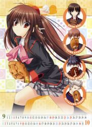  baseball calendar hinoue_itaru inohara_masato little_busters! na-ga naoe_riki natsume_kyosuke natsume_rin seifuku 