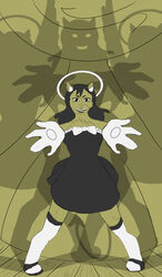  absurd_res alice_angel angel angel_humanoid anthro bendy_and_the_ink_machine clothed clothing cosplay demon demon_humanoid ditta_ragdoll domestic_cat felid feline felis female halo hi_res horn humanoid hybrid mammal tentacle~mom~ 