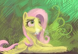  drugged drugs equid equine female fiasko0 fluttershy_(mlp) friendship_is_magic green_eyes hasbro horse mammal marijuana my_little_pony mythological_creature mythological_equine mythology pegasus pony solo substance_intoxication wings 