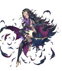  black_hair bodystocking book bracelet breasts cape clenched_teeth facial_mark female fingernails fire_emblem fire_emblem_fates fire_emblem_heroes forehead_mark full_body high_heels highres holding holding_book jewelry kousei_horiguchi long_hair mouth_veil nail_polish non-web_source nyx_(fire_emblem) official_art parted_lips red_eyes see-through small_breasts solo teeth thighhighs tiara toeless_footwear toes torn_clothes transparent_background veil 