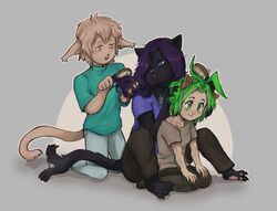  alternate_species animal_humanoid anthro basitin domestic_cat felid feline felis female flowerpotth_(artist) furrification group humanoid karen_taverndatter keidran keith_keiser male male/female mammal maren_taverndatter paws sibling_(lore) sister_(lore) sisters_(lore) twokinds 