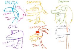  3:2 alligator alligatorid anthro armor avian banjo-kazooie bird blonde_hair breegull caimon cartoon_network chart crocodilian disney eyelashes female feral giraffe giraffid group gypsy_(mst3k) hair headgear helmet kazooie lips long_face long_neck machine mailbox mammal mao_mao:_heroes_of_pure_heart monstro_village ramaraffe rareware reins reptile robot scalie sylvia_(wander_over_yonder) text the_weaver wander_over_yonder zbornak 