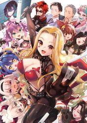  6+boys 6+girls absurdres aka_no_soshiki_(nijisanji) ali_woli amamiya_kokoro bans blonde_hair blood breasts camcorder cleavage earrings emma_august emma_august_(1st_costume) facial_mark flutoitoi fumi_(nijisanji) highres jewelry joe_rikiichi long_hair long_sleeves luis_cammy luis_cammy_(1st_costume) mahjong mahjong_tile maimoto_keisuke matsukai_mao matsukai_mao_(1st_costume) mayuzumi_kai microphone midriff mole mole_under_mouth multiple_boys multiple_girls nijisanji nosebleed open_mouth pants red_eyes reverse_outfit sakura_ritsuki shellin_burgundy shirayuki_tomoe shirayuki_tomoe_(1st_costume) tenkai_tsukasa very_long_hair video_camera virtual_youtuber yashiro_kizuku 