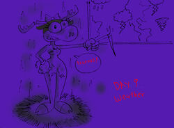  2022 anthro bad_day biped deer huevo mammal moose new_world_deer octobersketch solo standing thunders tv_show weather 