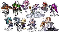  6+girls amy_rose animal_ears badger_girl bat_ears bat_girl bat_wings bird_girl bittenhard blaze_the_cat blue_eyes bouquet breezie_the_hedgehog bridal_veil brown_eyes brown_fur cat_ears cat_girl closed_eyes cream_the_rabbit dress eyelashes flower forehead_jewel furry furry_female green_eyes grey_fur highres holding holding_bouquet japanese_clothes multiple_girls pantyhose pink_fur purple_eyes purple_fur rouge_the_bat sally_acorn side_slit simple_background smile sonic_(series) squirrel_girl sticks_the_badger tangle_the_lemur thighhighs tiara vanilla_the_rabbit veil wataboushi wave_the_swallow wedding_dress whisper_the_wolf white_background white_footwear white_fur white_pantyhose white_thighhighs wings yellow_eyes yellow_fur zeena 