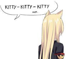  animal_ears back beckoning blonde_hair cat_ears cat_girl english_text female girls&#039;_frontline highres jacket long_hair military solo speech_bubble stg44_(girls&#039;_frontline) suprii uniform white_background 